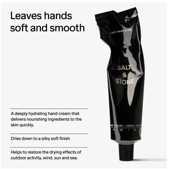 NEW Salt & Stone Black Rose & Oud Nourishing Hand Cream - Picture 2 of 6